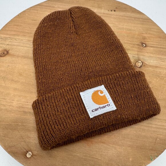 Carhartt BABY / TODDLER beanie, Brown winter cold weather hat trendy just like m - Picture 1 of 5